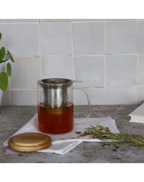 Tisanière en verre Gustave transparente - 450 ml