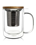 Tisanière en verre double paroi Gustave transparente - 350 ml