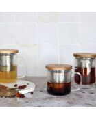 Tisanière en verre double paroi Gustave transparente - 350 ml