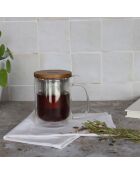 Tisanière en verre double paroi Gustave transparente - 350 ml