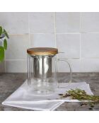 Tisanière en verre double paroi Gustave transparente - 350 ml