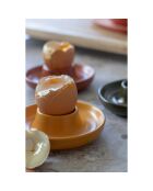 Coquetier en grès Outo jaune - D.10x3 cm