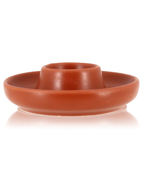 Coquetier en grès Outo paprika - D.10x3 cm