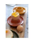 Coquetier en grès Outo paprika - D.10x3 cm