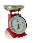 Balance de cuisine mécanique 5kg/20g rouge - 25x21x17 cm