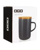 Tisanière avec couvercle en grès et acacia Juliet bleue - 475 ml