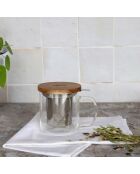 Tisanière en verre double paroi Gustave transparente - 300 ml