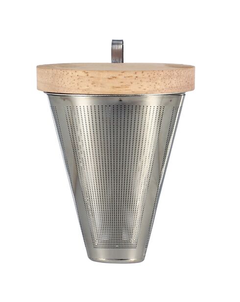 Infuseur à thé avec couvercle Sven gris/marron