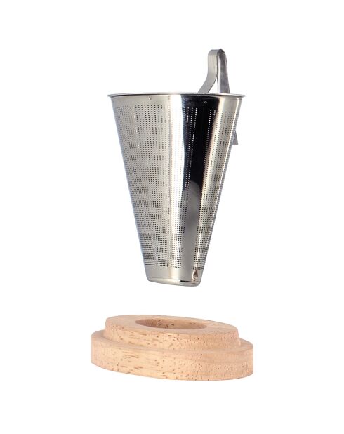 Infuseur à thé avec couvercle Sven gris/marron