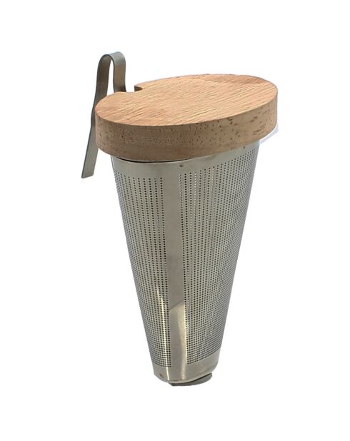 Infuseur à thé avec couvercle Sven gris/marron