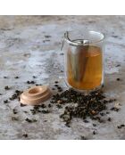 Infuseur à thé avec couvercle Sven gris/marron