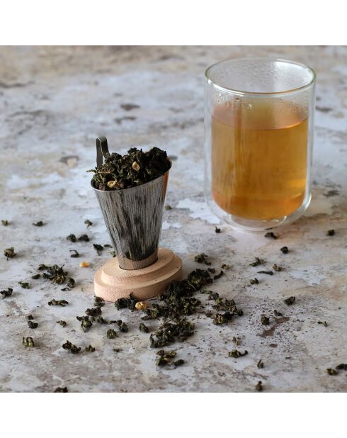 Infuseur à thé avec couvercle Sven gris/marron