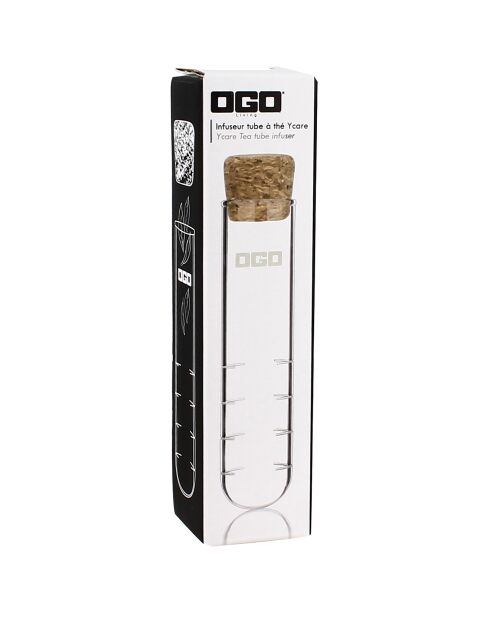 Infuseur à thé tube en verre Ycare transparent