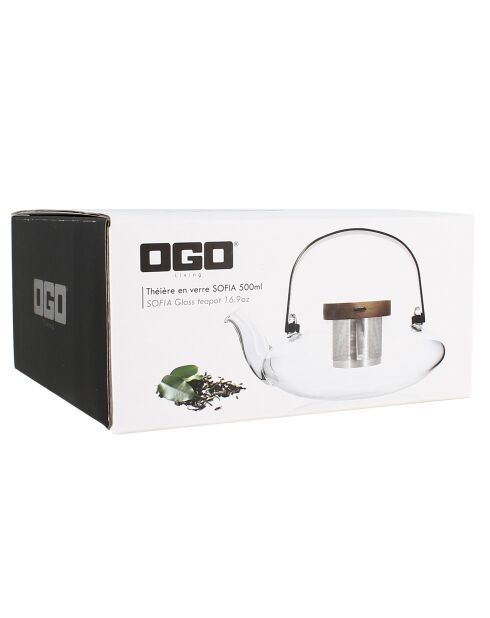 Théière en Porcelaine Sophia transparente - 500 ml