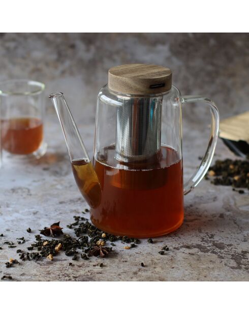 Théière en verre Gustave transparente - 1.2 L