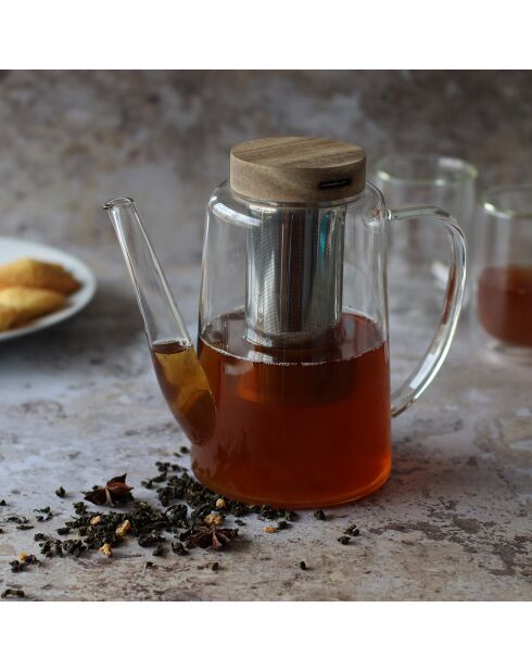 Théière en verre Gustave transparente - 1.2 L