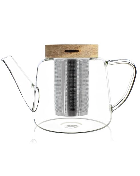 Théière en verre Gustave transparente - 680 ml