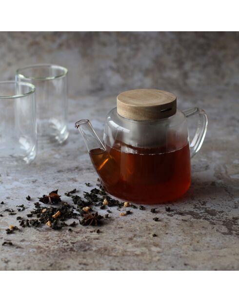 Théière en verre Gustave transparente - 680 ml