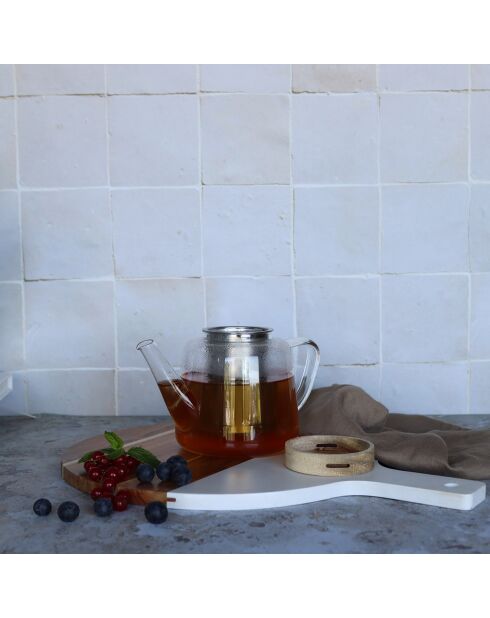 Théière en verre Gustave transparente - 680 ml