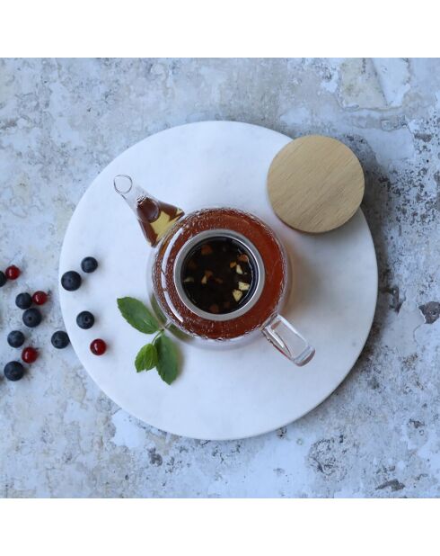 Théière en verre Gustave transparente - 680 ml