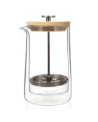 Cafetière à piston en verre double paroi transparente - 500 ml