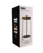 Cafetière à piston en verre double paroi transparente - 800 ml