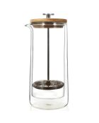 Cafetière à piston en verre double paroi transparente - 800 ml