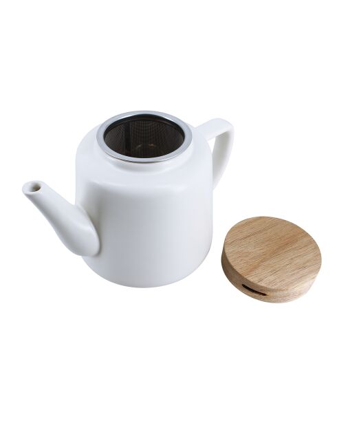 Théière en Porcelaine Enzo blanche - 680 ml