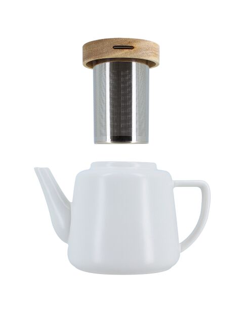 Théière en Porcelaine Enzo blanche - 680 ml
