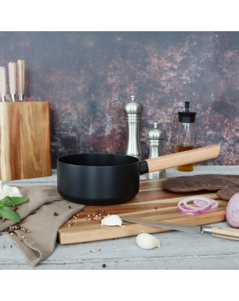 Casserole à induction Ector noire - D.16 cm