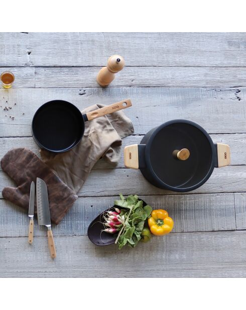 Casserole à induction Ector noire - D.18 cm