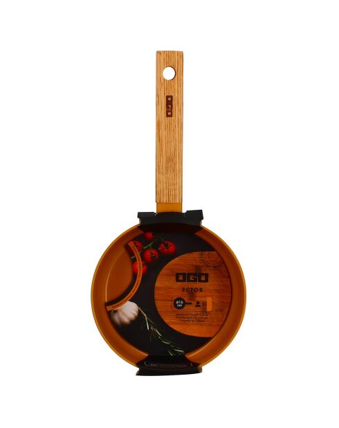 Casserole à induction en aluminium & céramique Ector jaune - D.16 cm