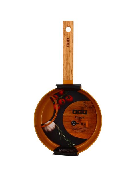 Casserole à induction en aluminium & céramique Ector jaune - D.18 cm