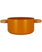 Faitout avec couvercle à induction en aluminium & céramique Ector jaune - D.28 cm