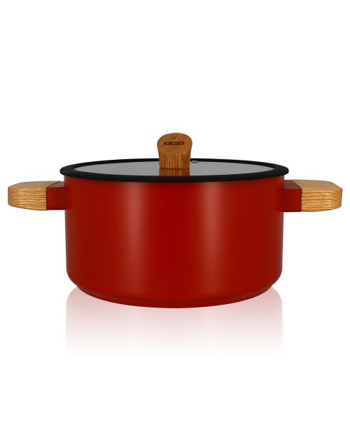 Faitout avec couvercle à induction Ector paprika - D.24 cm