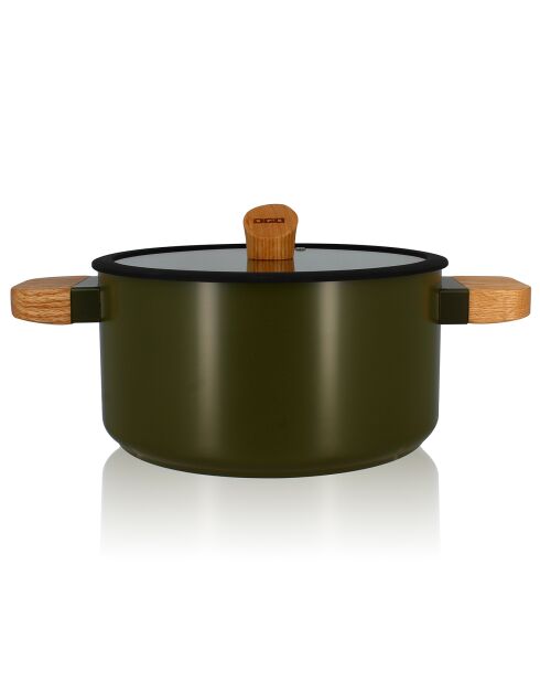 Faitout avec couvercle à induction Ector kaki - D.24 cm