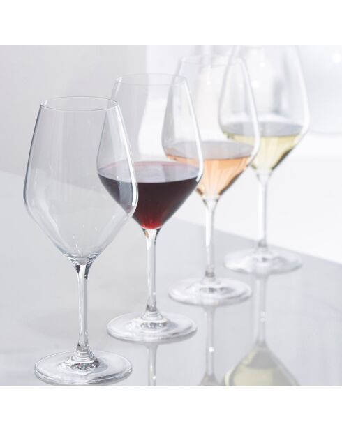 6 Verres à pied en cristallin Zenith transparents - 35 cl