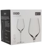 6 Verres à pied en cristallin Zenith transparents - 25 cl