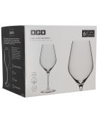 6 Verres à pied en cristallin Zenith transparents - 48 cl