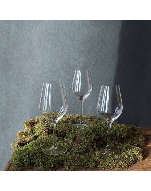 6 Verres à pied en cristallin Zenith transparents - 48 cl