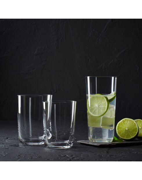 6 Verres long en cristallin Zenith transparents - 44.5 cl