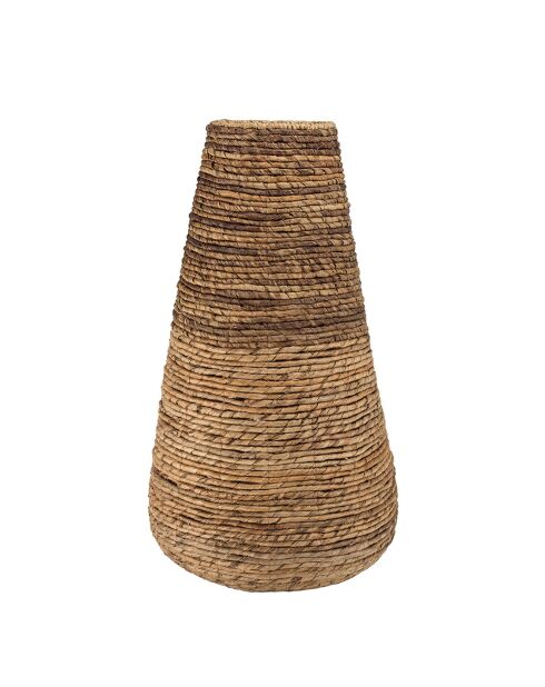 Cache pot grand modèle en tissage d'abaca naturel Sixtine naturel - 50x50x89 cm