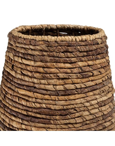 Cache pot grand modèle en tissage d'abaca naturel Sixtine naturel - 50x50x89 cm