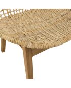 Fauteuil beige dossier arrondi assise en abaca tressé Sixtine naturel - 77x78x80 cm