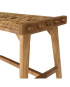 Banc assise en tissage d'abaca naturel Sixtine bois - 100x36x47 cm