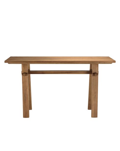 Console en bois de teck recyclé Sixtine bois - 140.5x40x78.5 cm