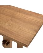 Console en bois de teck recyclé Sixtine bois - 140.5x40x78.5 cm