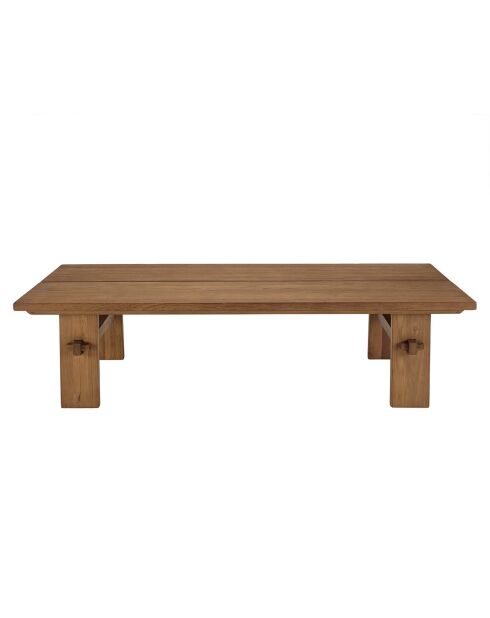 Table basse rectangulaire en bois de teck recyclé Sixtine bois - 140x70x35.5 cm