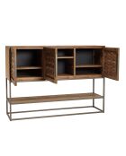 Buffet en bois de teck recyclé 3 portes Sixtine bois - 155x40x110.5 cm