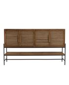 Buffet 4 portes en bois de teck recyclé Sixtine bois - 170x40x100 cm